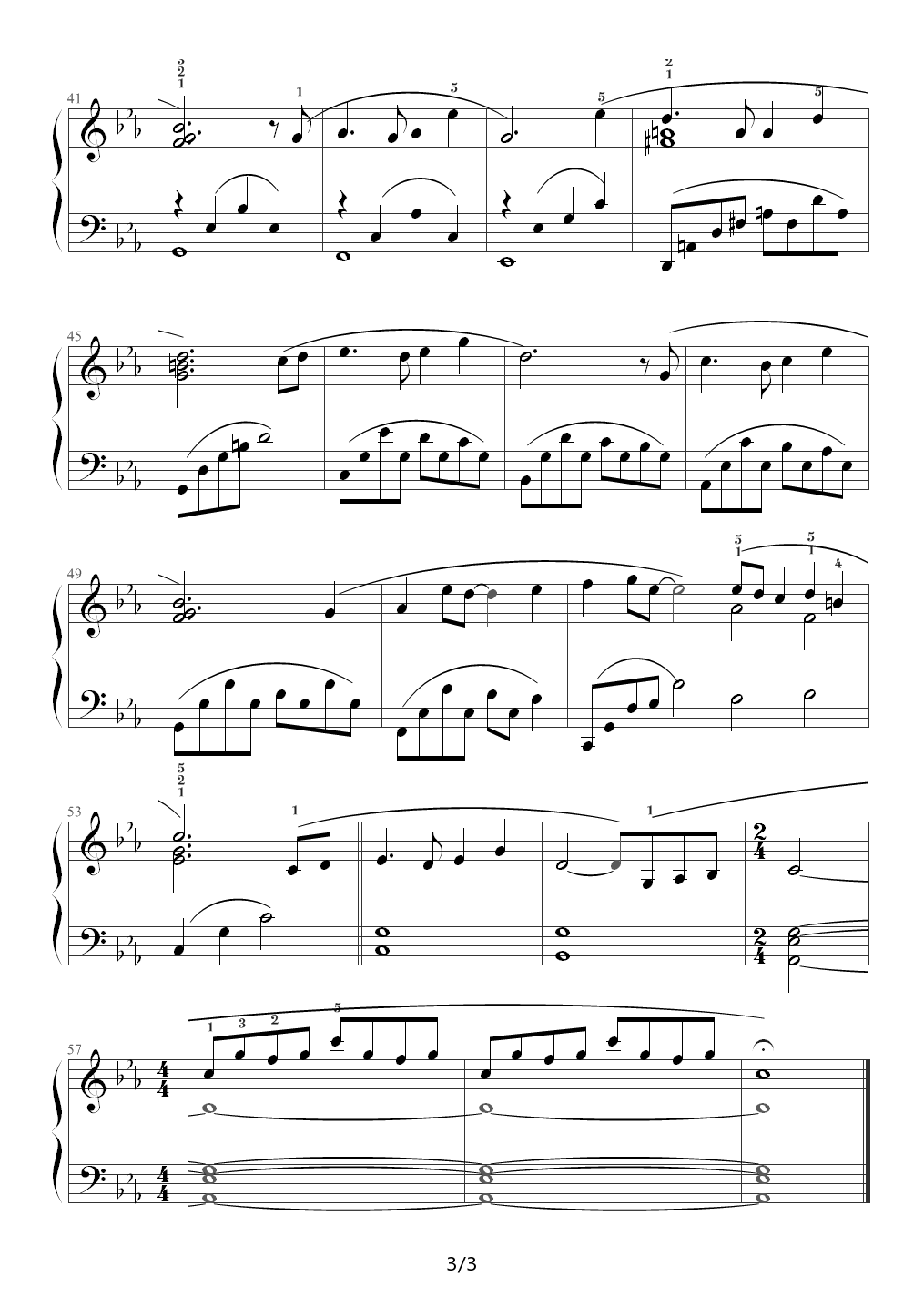 {賭波}(天空之城纯音乐钢琴曲谱)